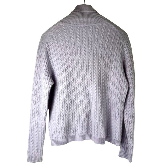 EASTER Charter Club 2-Ply Cashmere Lilac, Amethyst Turtleneck Sweater, Women's L - Picture 3 of 6